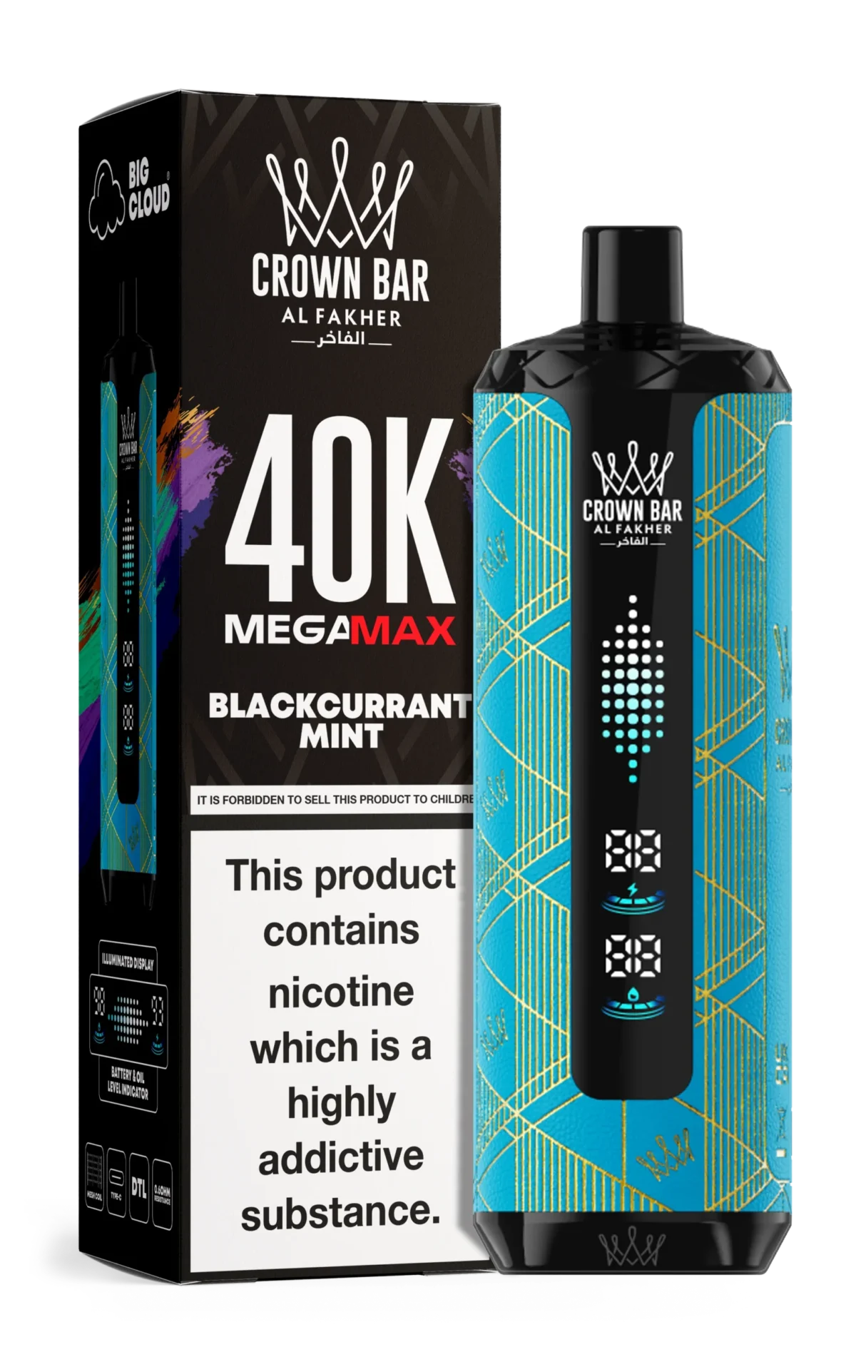 Al Fakher Crown Bar Mega Max 40K Puffs Disposable Vape in UAE - Image 6