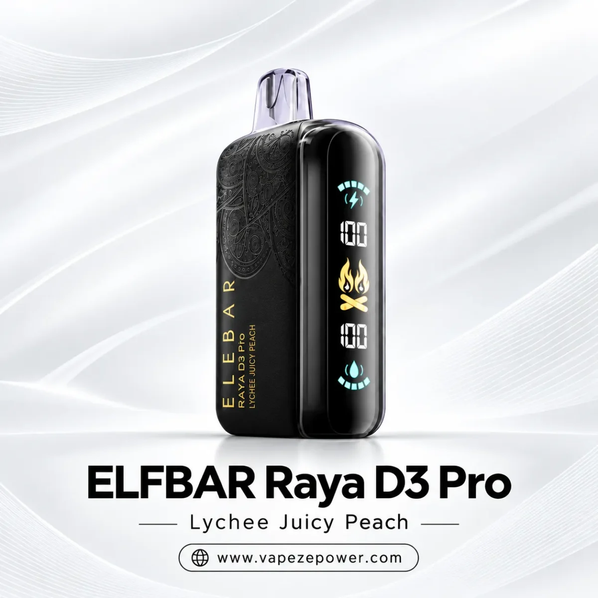 ELFBAR Raya D3 Pro 30000 Puffs Lychee Juicy Peach disposable vape