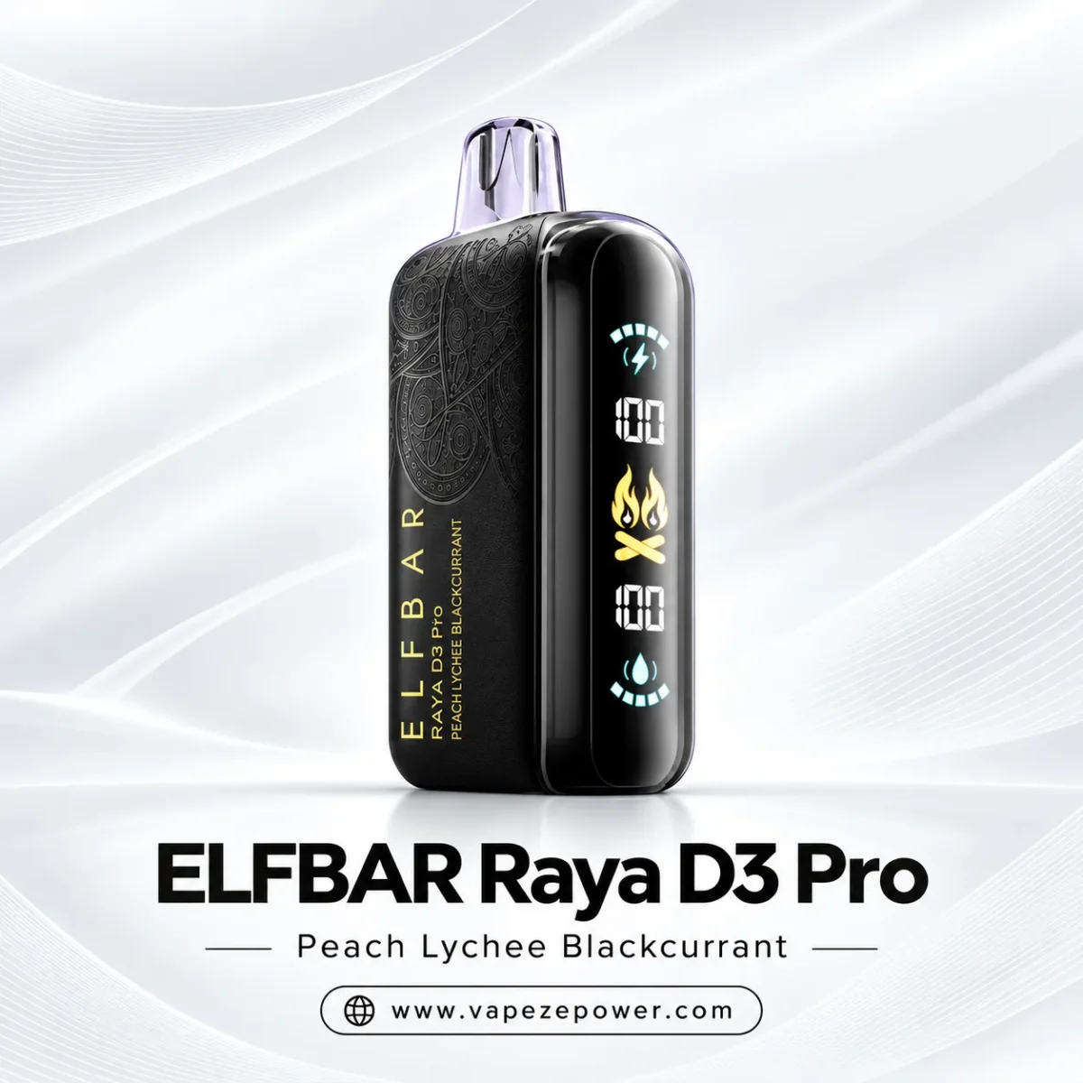 ELFBAR Raya D3 Pro Peach Lychee Blackcurrant disposable vape