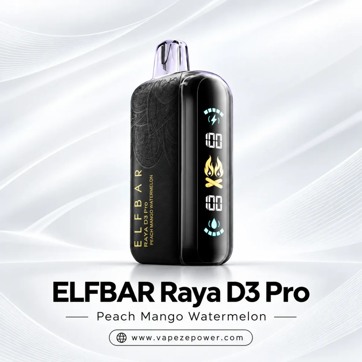 ELFBAR Raya D3 Pro 30000 Puffs Peach Mango Watermelon disposable vape