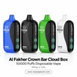 Al Fakher Crown Bar Cloud Box 50000 Puffs disposable vapes flavours