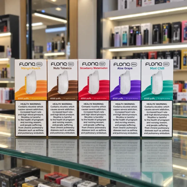 FLONQ Max 6000 disposable vapes in Dubai, uae in flavour variants
